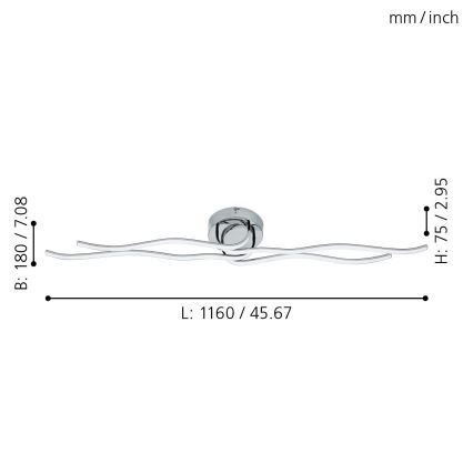 Eglo - LED Лампа за таван  LED/40W/230V