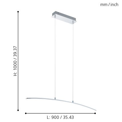 Eglo - LED Полилей LED/14W/230V