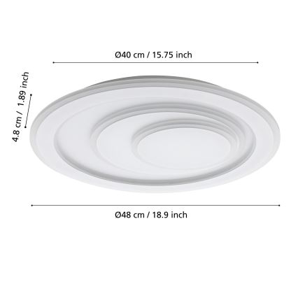 Eglo  - LED Плафониера LED/21W/230V Ø 48 см