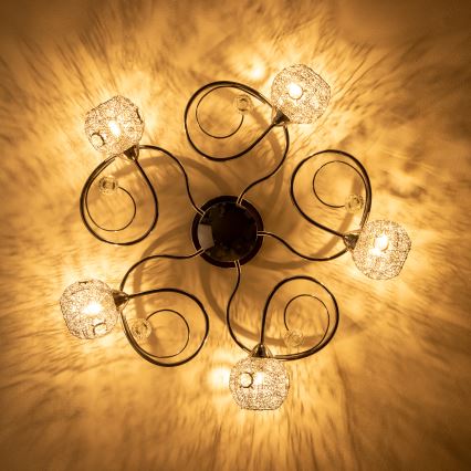 Eglo 32103 - LED плафонен полилей VELAGO, 5xG9/33W/230V, лъскав хром