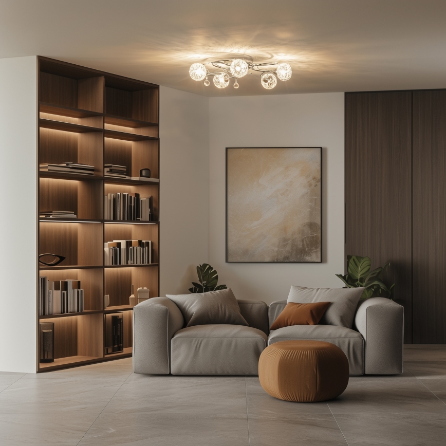 Eglo 32103 - LED полилей VELAGO за директен монтаж 5xG9/33W/230V лъскав хром