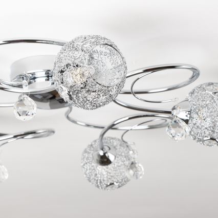 Eglo 32103 - LED полилей VELAGO за директен монтаж 5xG9/33W/230V лъскав хром