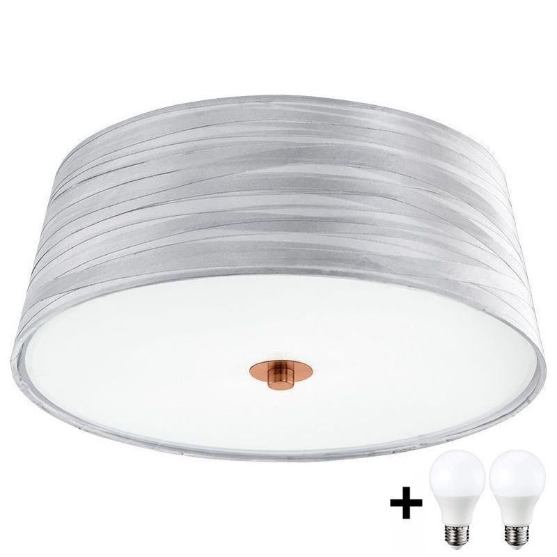 Eglo 32111- LED Плафониера FONSEA 1 2xE27/9W/230V сребрист/меден