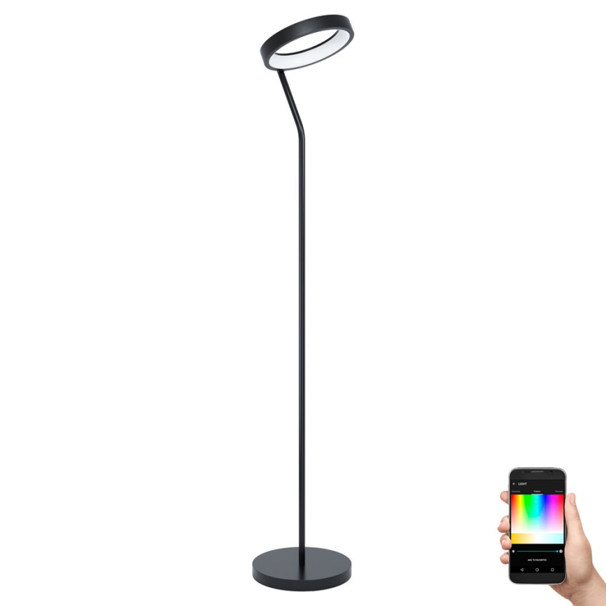 Eglo 32327 - LED RGBW димируема подова лампа MARGHERA-C LED/15,5W/230V 2700-6500K черна