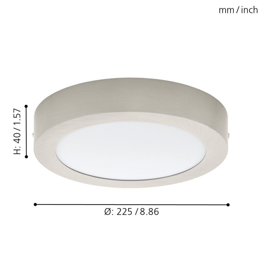 Eglo 32442 - LED плафон FUEVA 1 LED/18W/230V с диаметър 22,5 cm