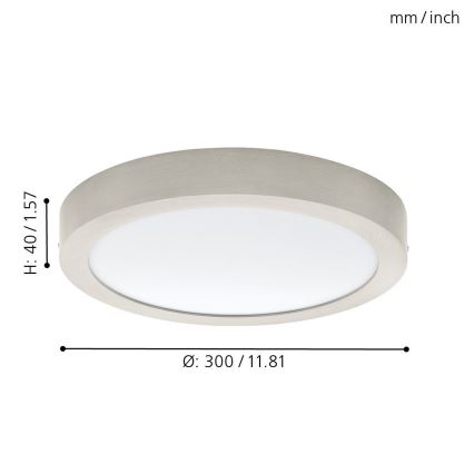 Eglo 32443 - LED Лампа за таван FUEVA 1 LED/24W/230V