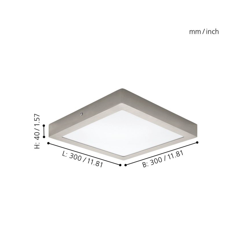 Eglo 32446 - LED таванно осветително тяло FUEVA 1 LED/24W/230V 30x30 cm