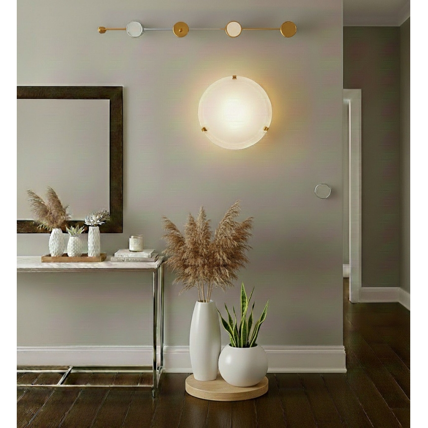 Eglo 32601 - LED плафон SALOME LED/11W/230V Ø 30 см златист/алабастрово стъкло