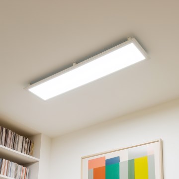 Eglo 32734 - Димируема LED RGBW плафонна лампа за повърхностен монтаж 2 в 1 SALOBRENA-C LED/34W/230V, бяла + дистанционно управление