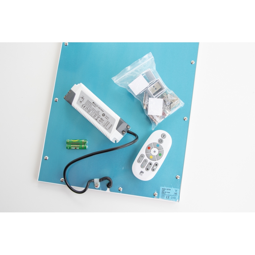 Eglo 32734 - LED RGBW Димируем панел за повърхностен монтаж/за вграждане 2в1 SALOBRENA-C LED/34W/230V бял + дистанционно управление