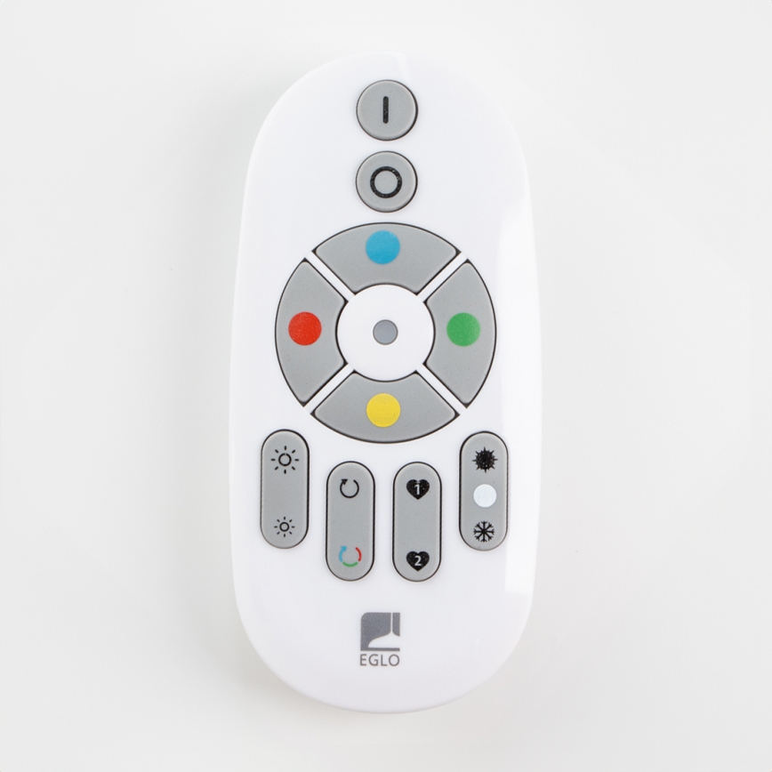 Eglo 32734 - Димируема LED RGBW плафонна лампа за повърхностен монтаж 2 в 1 SALOBRENA-C LED/34W/230V, бяла + дистанционно управление