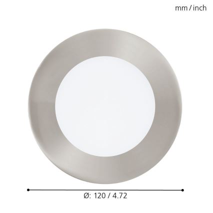 Eglo - LED RGB регулируемо вградено осветително тяло FUEVA-C LED/5,4W/230V