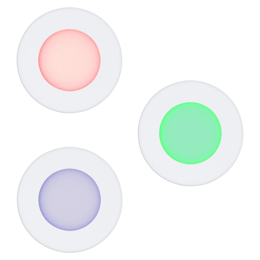 Eglo - Комплект 3x LED RGB димируемо вградено осветително тяло FUEVA-C LED/3W/230V Ø 8,5 см