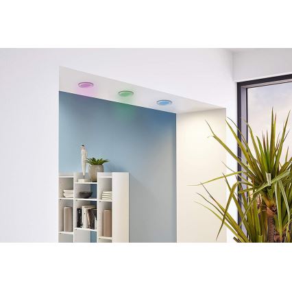 Eglo - комплект от 3 LED RGB димируеми вградени осветителни тела FUEVA-C LED/3W/230V Ø 8,5 см