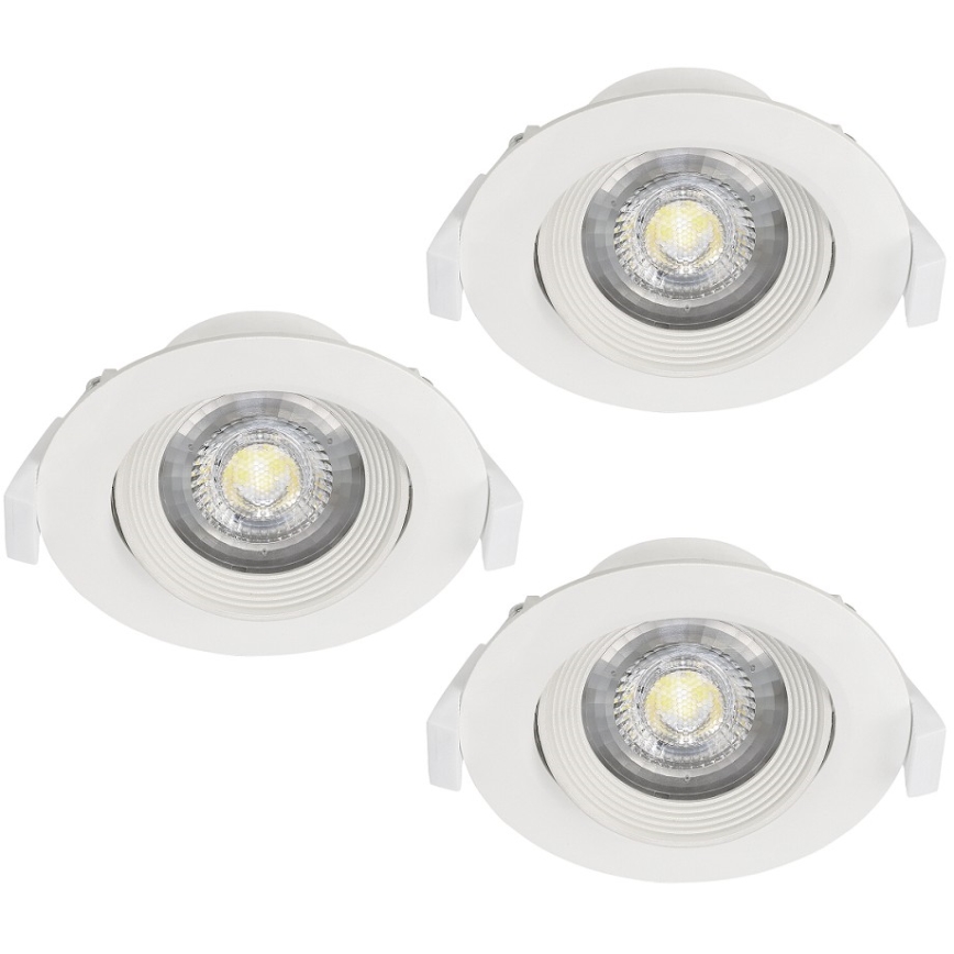 Eglo - К-кт 3 бр. лунички за вграждане SARTIANO 1xLED/5W/230V