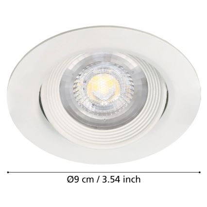 Eglo - К-кт 3 бр. лунички за вграждане SARTIANO 1xLED/5W/230V