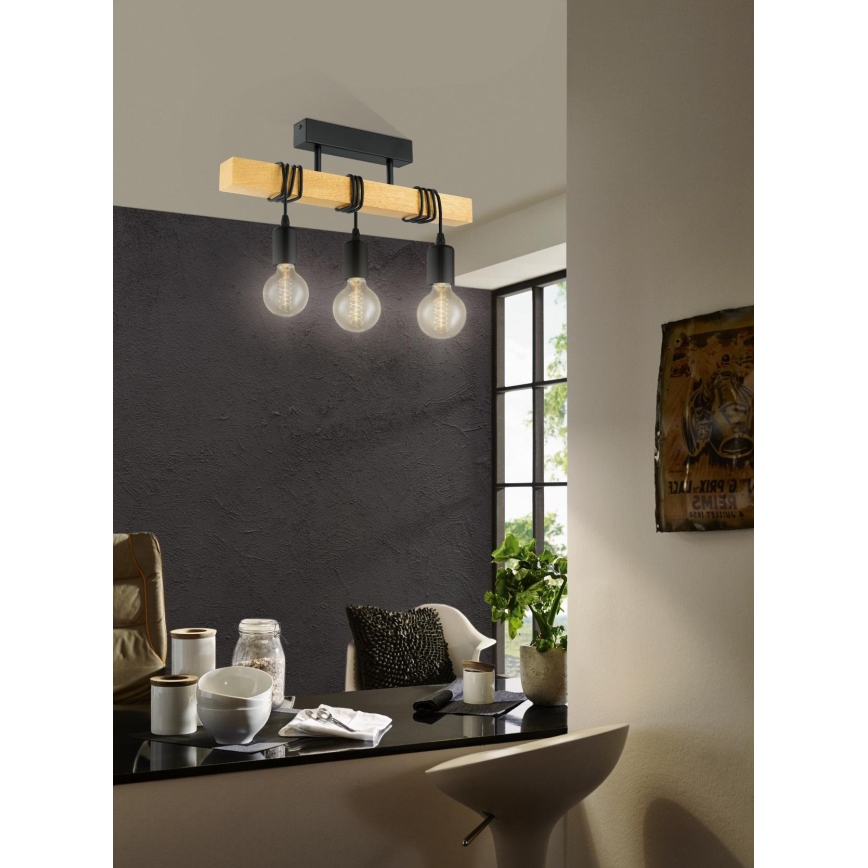 Eglo - Полилей за повърхностен монтаж TOWNSHEND 3xE27/60W/230V