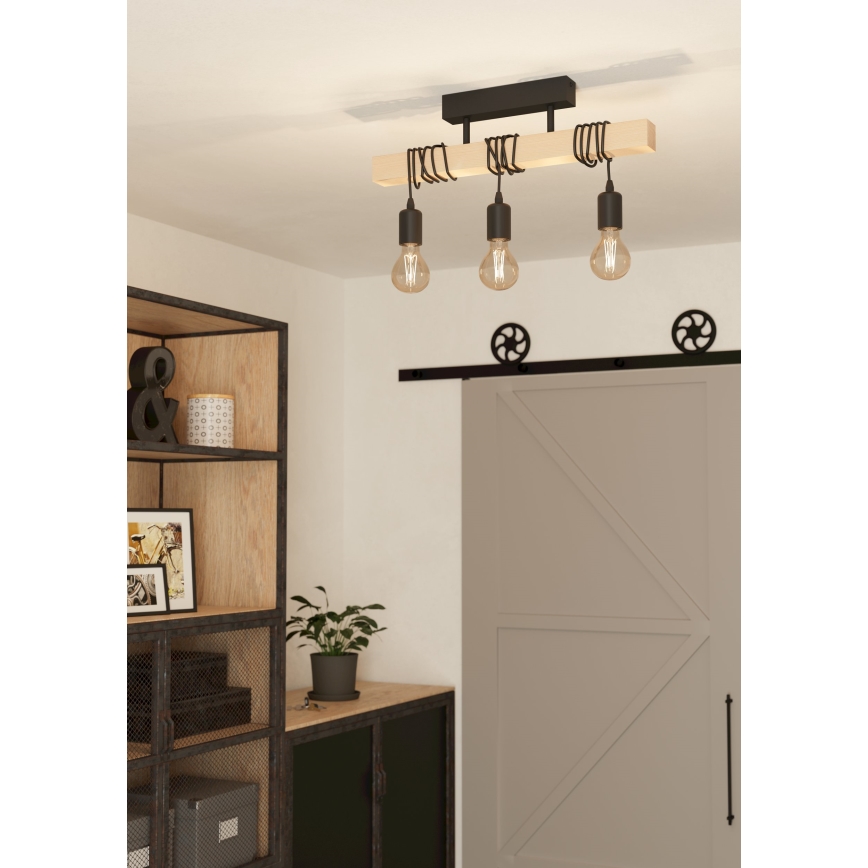 Eglo - Полилей за повърхностен монтаж TOWNSHEND 3xE27/60W/230V