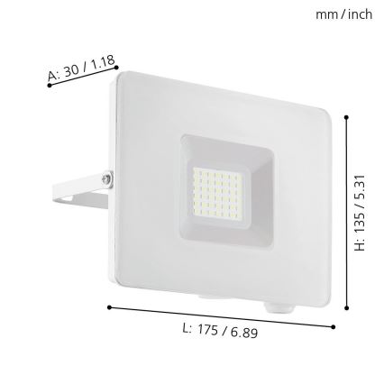 Eglo - LED Рефлектор LED/30W/230V IP65