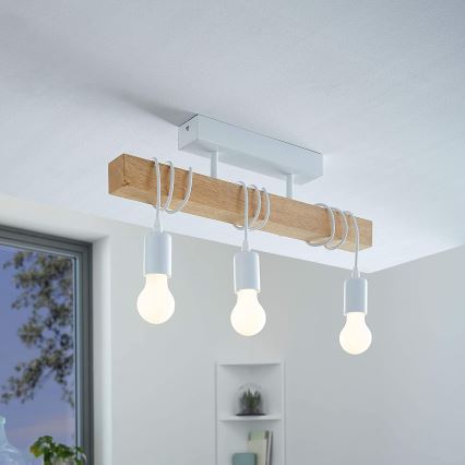 Eglo - Полилей повърхностно монтиран TOWNSHEND 3xE27/60W/230V