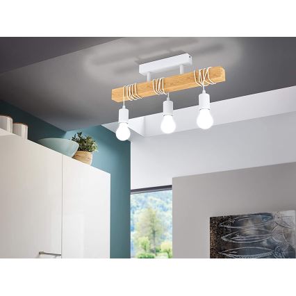 Eglo - Полилей повърхностно монтиран TOWNSHEND 3xE27/60W/230V