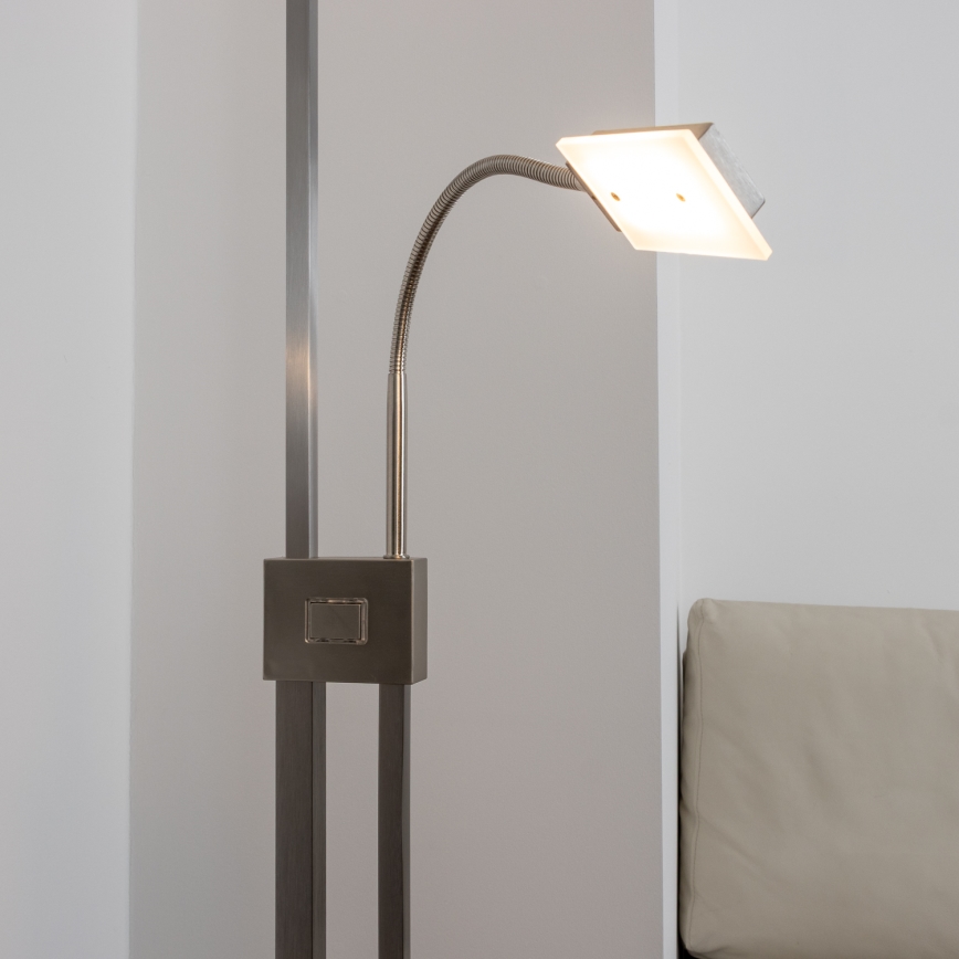 Eglo 33182 - LED Димируем лампион SOLANO 1xLED/26W/230V +1xLED/3,2W 3000K матов хром