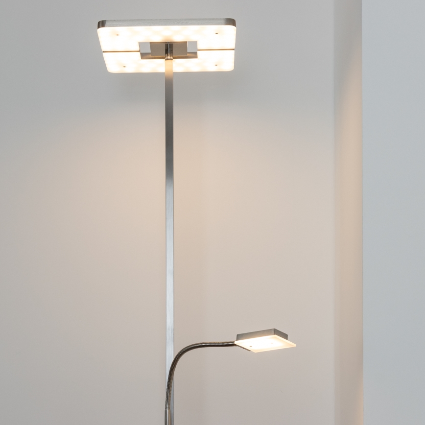 Eglo 33182 - LED Димируем лампион SOLANO 1xLED/26W/230V +1xLED/3,2W 3000K матов хром