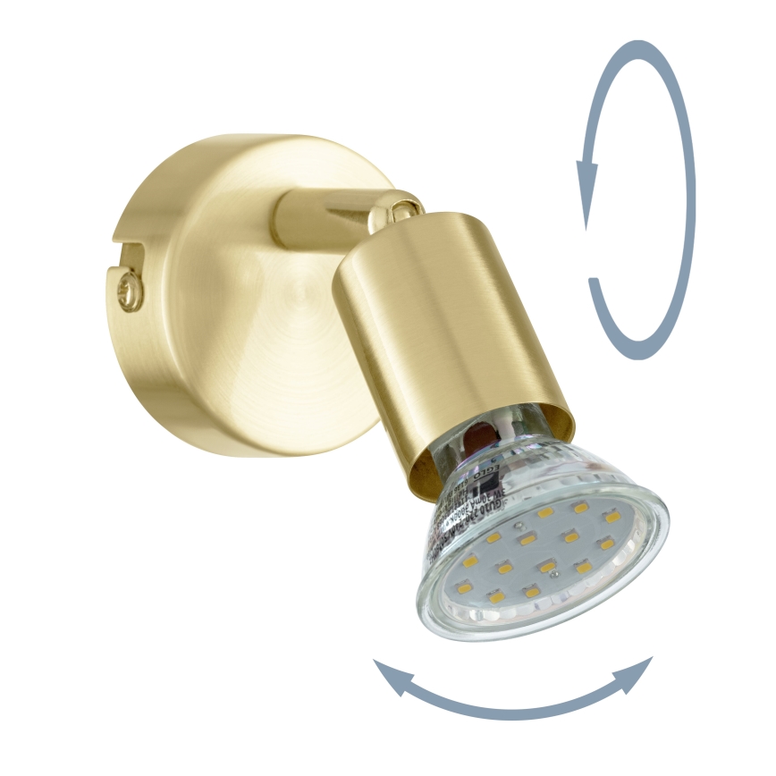 Eglo - LED Стенен спот 1xGU10/2,8W/230V 3000K златист