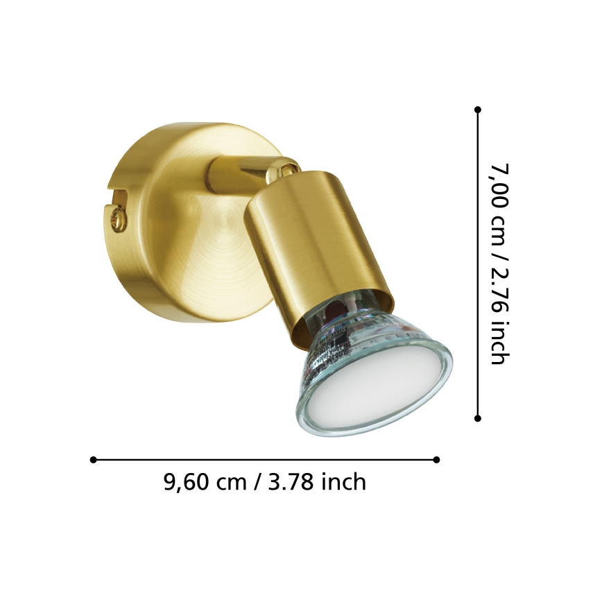 Eglo - LED Стенен спот 1xGU10/2,8W/230V 3000K златист