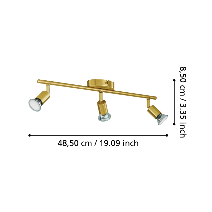 Eglo - LED Спот 3xGU10/2,8W/230V 3000K златист