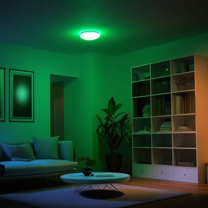 Eglo 33219 - LED RGBW димируемо таванно осветително тяло GIRON-C LED/17W/230V Ø 30 см бяло