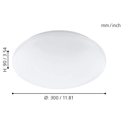 Eglo 33219 - LED RGBW димируемо таванно осветително тяло GIRON-C LED/17W/230V Ø 30 см бяло