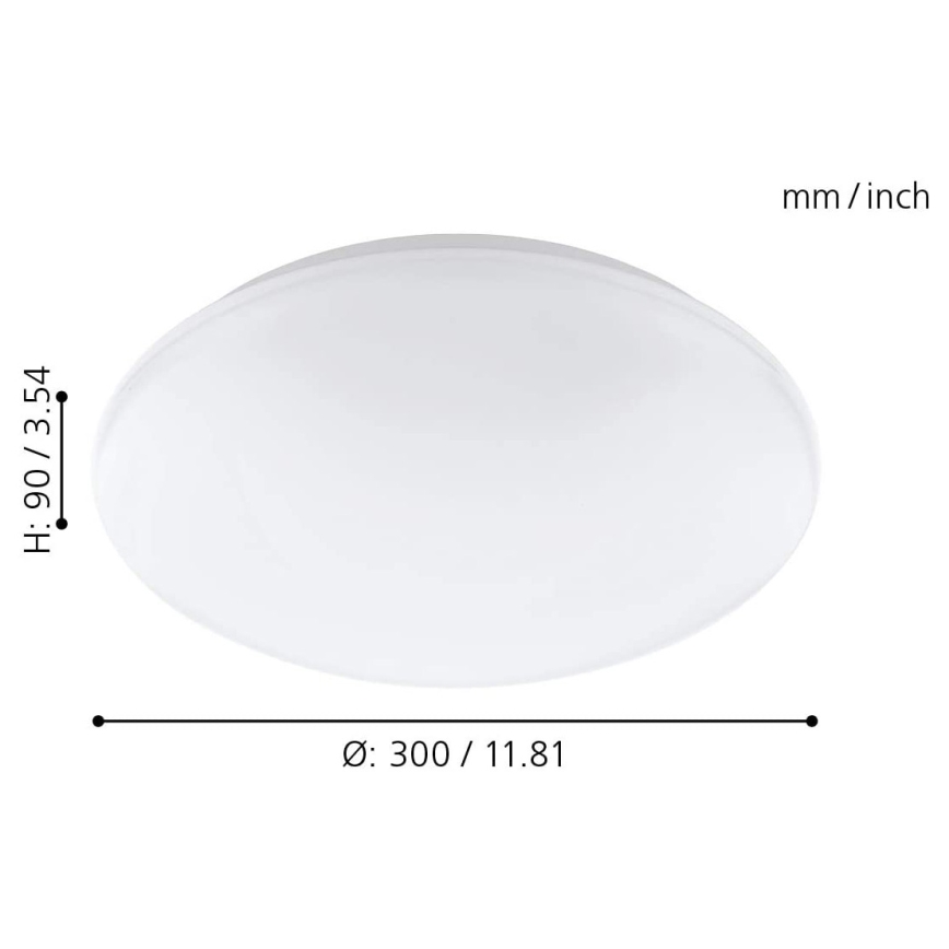 Eglo 33219 - LED RGBW димируемо таванно осветително тяло GIRON-C LED/17W/230V Ø 30 см бяло