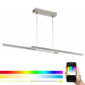 Eglo 33232 - LED RGBW димируема люстра на кабел FRAIOLI-C LED/34W/230V матов хром
