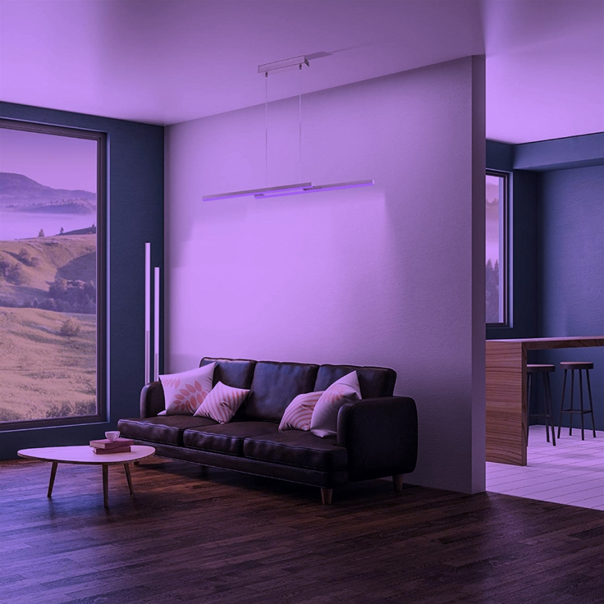 Eglo 33232 - LED RGBW димируема люстра на кабел FRAIOLI-C LED/34W/230V матов хром