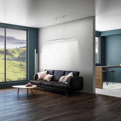 Eglo 33232 - LED RGBW димируема люстра на кабел FRAIOLI-C LED/34W/230V матов хром