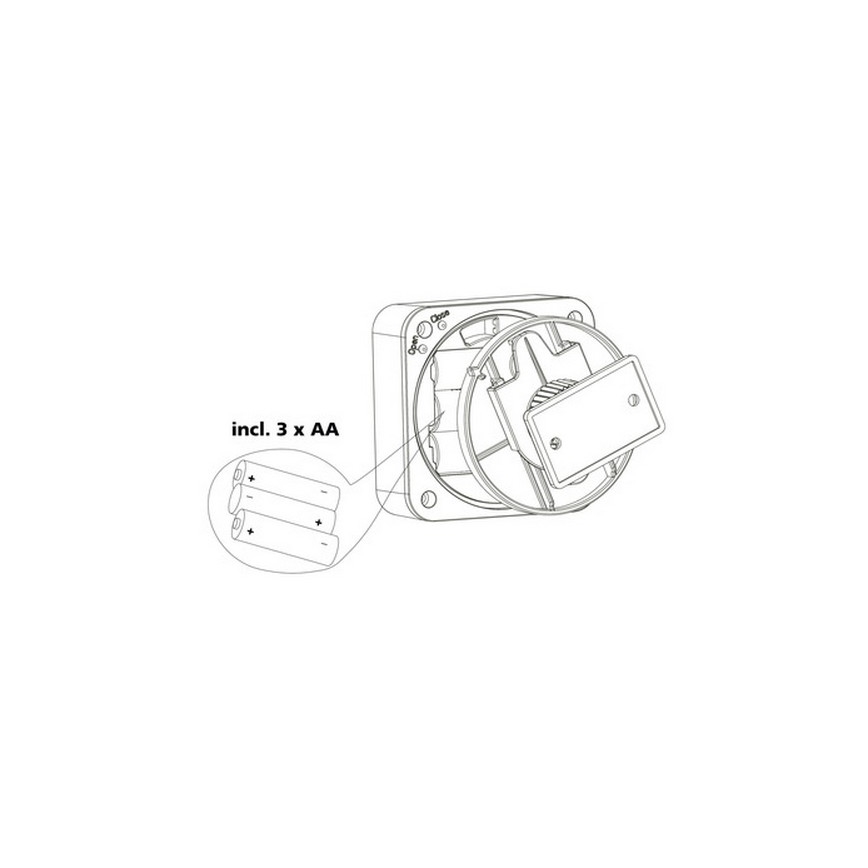 Eglo 33236 - Екстериорен сензор за движение CONNECT SENSOR 3xAA 12 m бял IP44