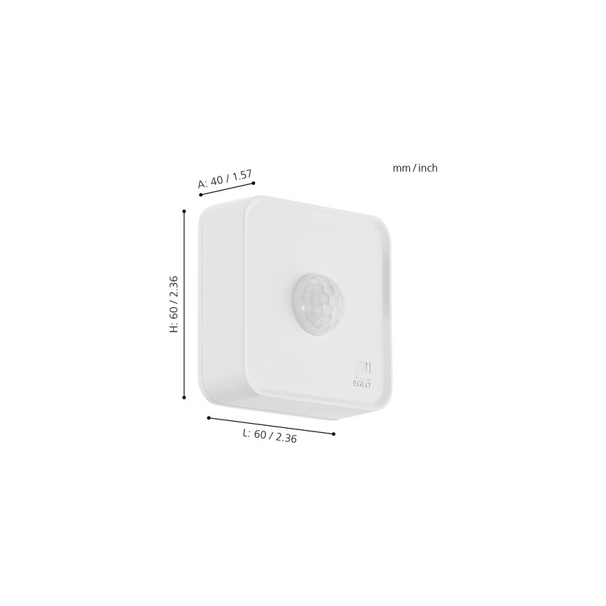 Eglo 33236 - Външен сензор за движение CONNECT SENSOR 3xAA 12 м бял IP44