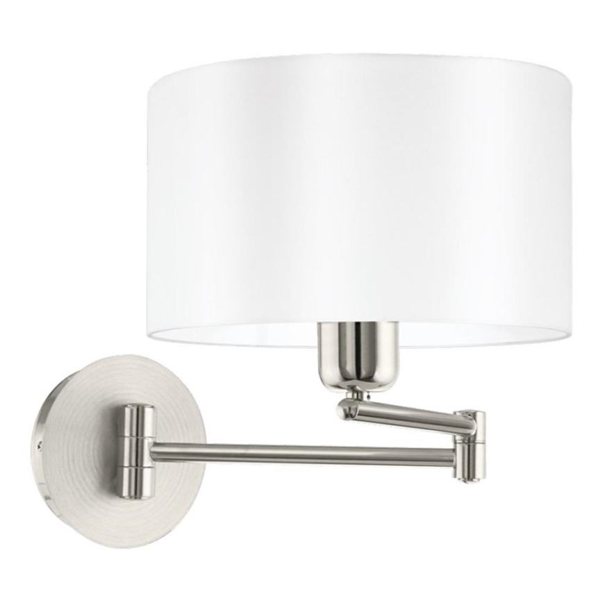Eglo 33269 - Аплик PASTERI 1xE27/60W/230V матов хром/бял