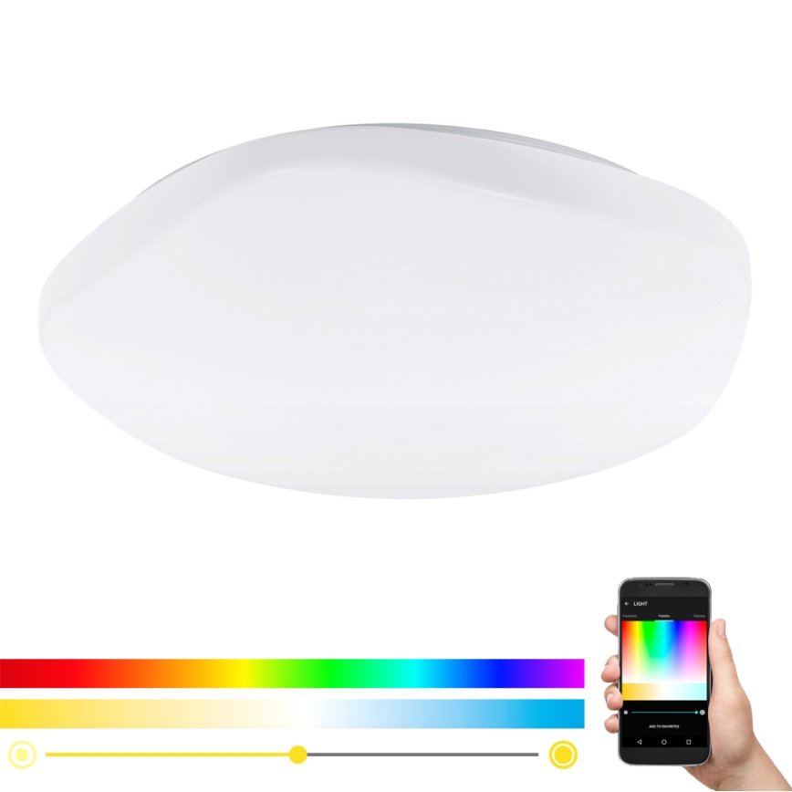 Eglo 33272 - LED RGBW Димируем плафон TOTARI-C LED/34W/230V 2700-6500K бял + дистанционно управление