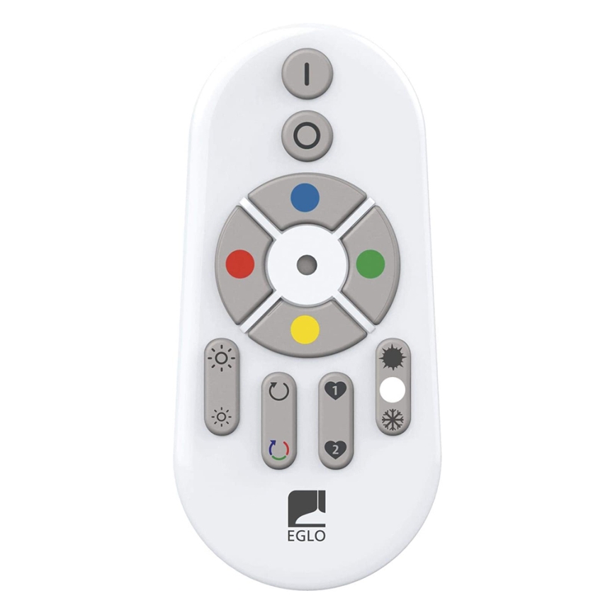 Eglo 33272 - LED RGBW Димируем плафон TOTARI-C LED/34W/230V 2700-6500K бял + дистанционно управление