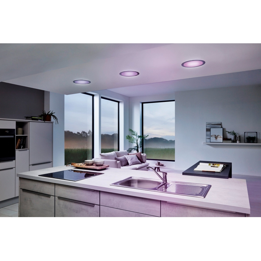 Eglo 33317 - LED RGBW димируемо вградено таванно осветително тяло FUEVA-C LED/15,6W/230V 2700-6500K Ø 22,5 см