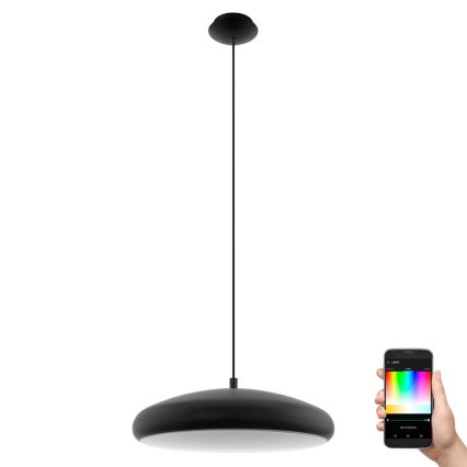 Eglo 33328 - LED RGBW Димируем пендел RIODEVA-C LED/27W/230V 2700-6500K черен