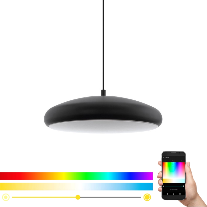 Eglo 33328 - LED RGBW Димируем пендел RIODEVA-C LED/27W/230V 2700-6500K черен