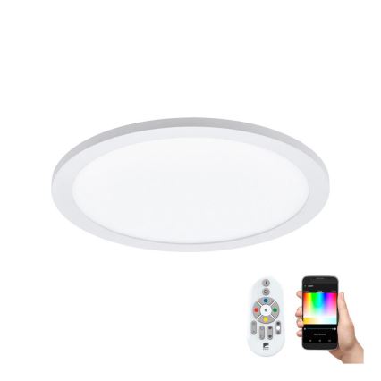 Eglo 33341 - LED RGBW Димируемо таванно осветително тяло SARSINA-C LED/16W/230V 2700-6500K диаметър 30 см + дистанционно управление