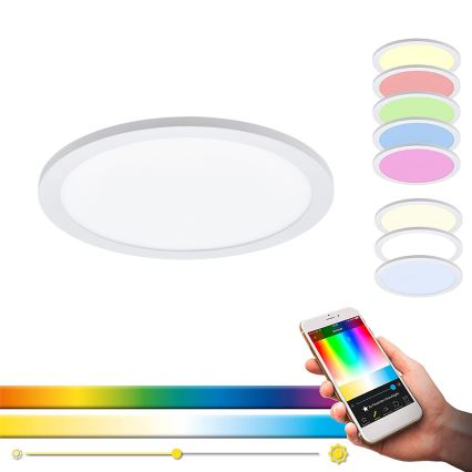 Eglo 33341 - LED RGBW Димируемо таванно осветително тяло SARSINA-C LED/16W/230V 2700-6500K диаметър 30 см + дистанционно управление