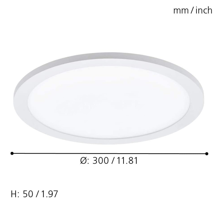 Eglo 33341 - LED RGBW Димируемо таванно осветително тяло SARSINA-C LED/16W/230V 2700-6500K диаметър 30 см + дистанционно управление