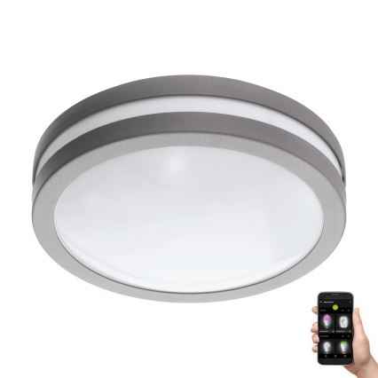 Eglo 33572 - LED регулируемо осветително тяло за баня LOCANA-C LED/14W/230V IP44 сребристо