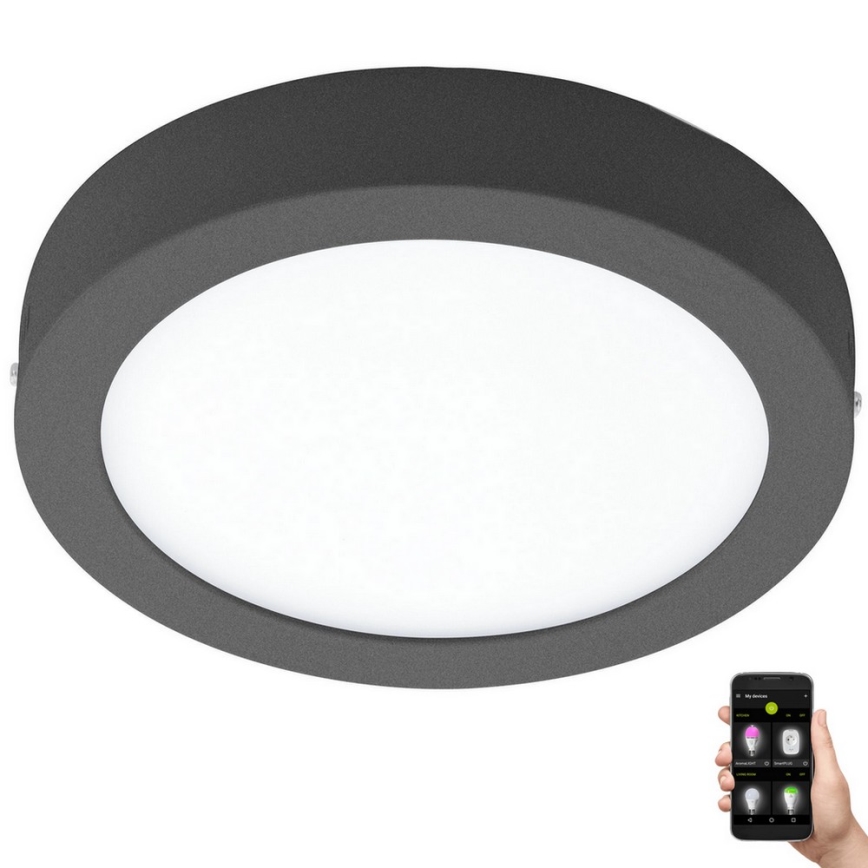 Eglo 33577 - LED Димируем плафон ARGOLIS-C LED/16,5W/230V IP44 антрацит
