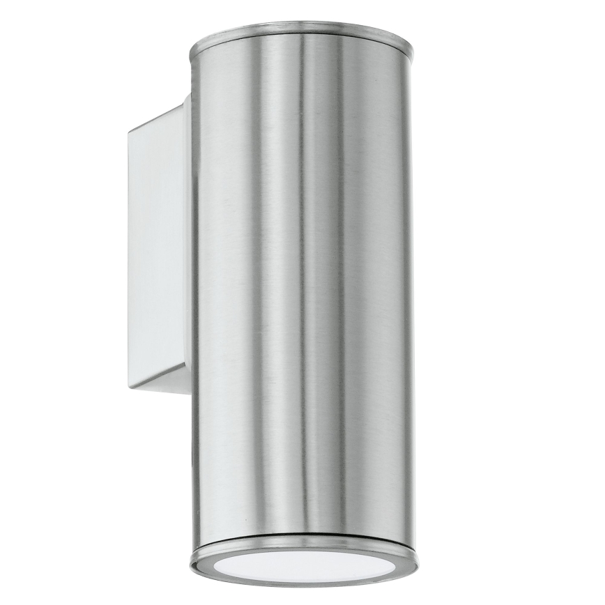 Eglo 33581 - LED RGBW димируемо външно стенно осветително тяло RIGA 1xGU10/5W/230V 2700-6500K IP44 матов хром